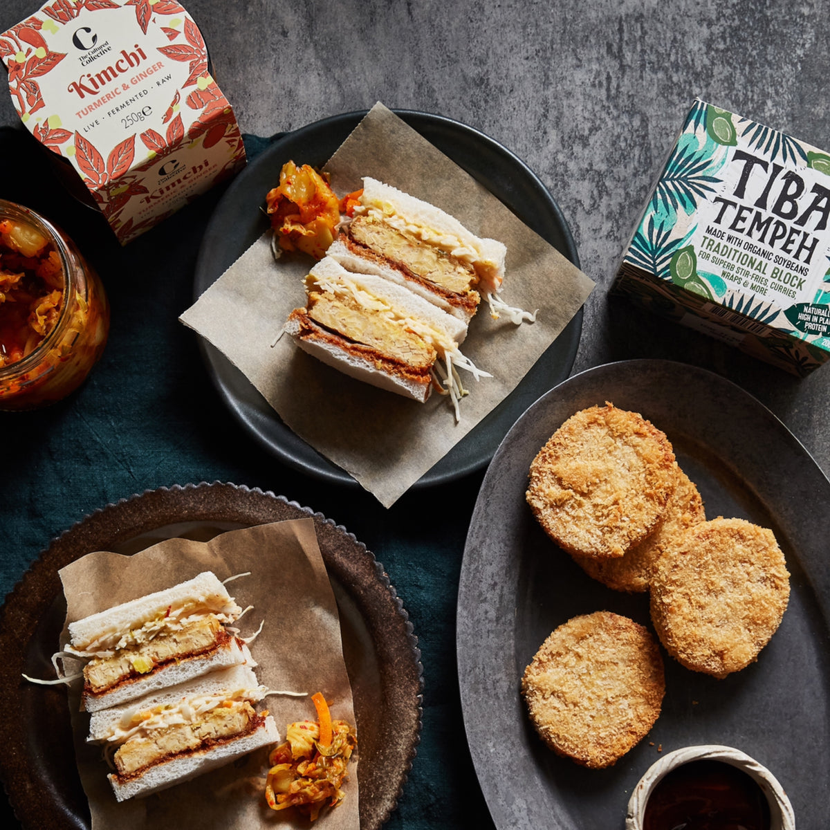 Vegan Crispy Tempeh Katsu Sando with Tangy Kimchi Mayonnaise Recipe