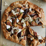 STICKY FIG & CARAMELISED ONION GALETTE WITH GOATS CHEESE & SAUERKRAUT⁠